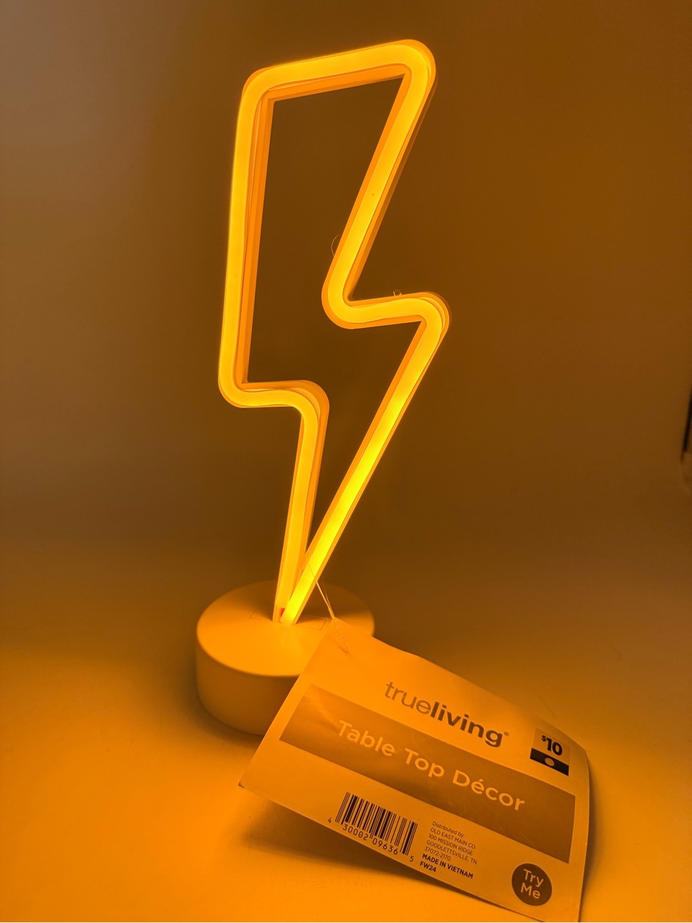 True Living Light Up Lightning Bolt Table Top Décor